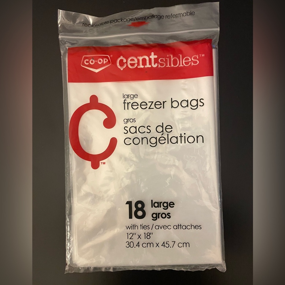 Large Freezer Bags - White